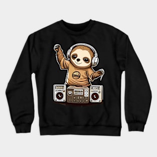 Sloth Dj Crewneck Sweatshirt